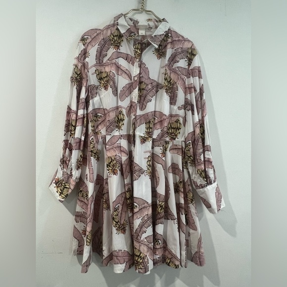 Desmond & Dempsey x H&M
Banana Ballon Sleeve Pink Shirt Dress M - Picture 1 of 8